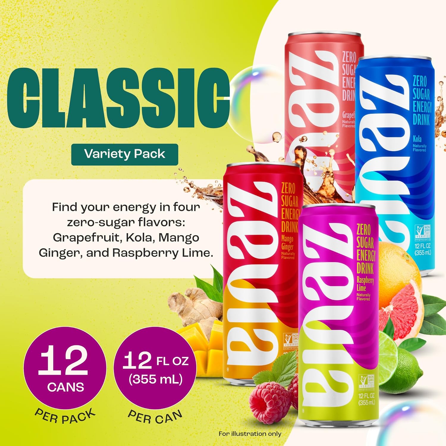 Pack varié de saveurs classiques Energy 4