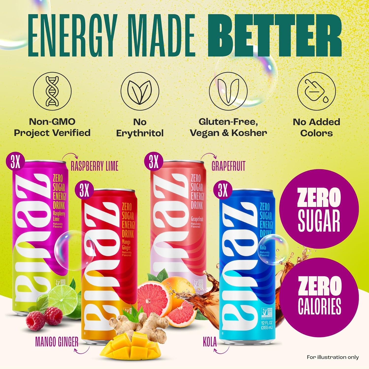 Pack varié de saveurs classiques Energy 4