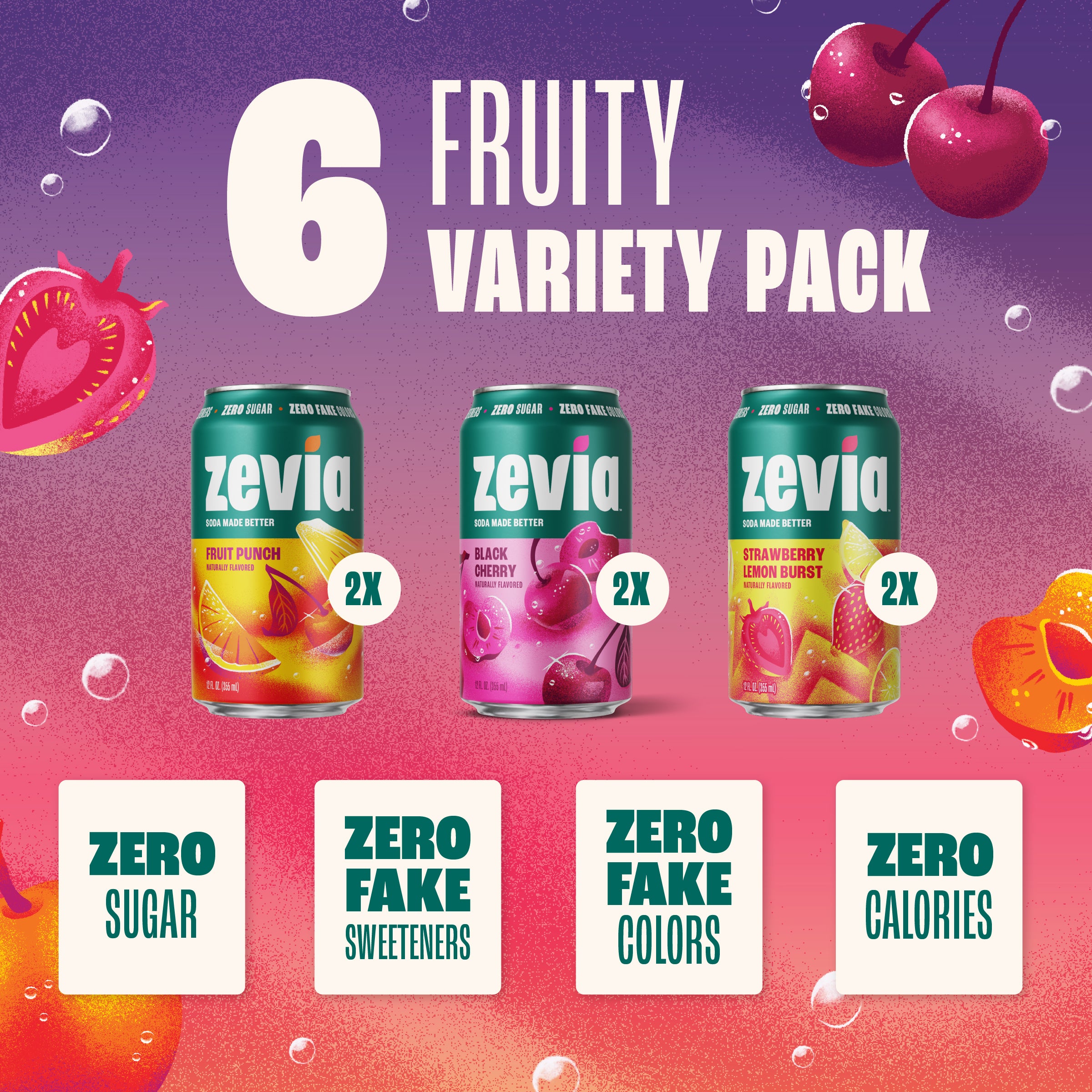 Pack varié de sodas fruités