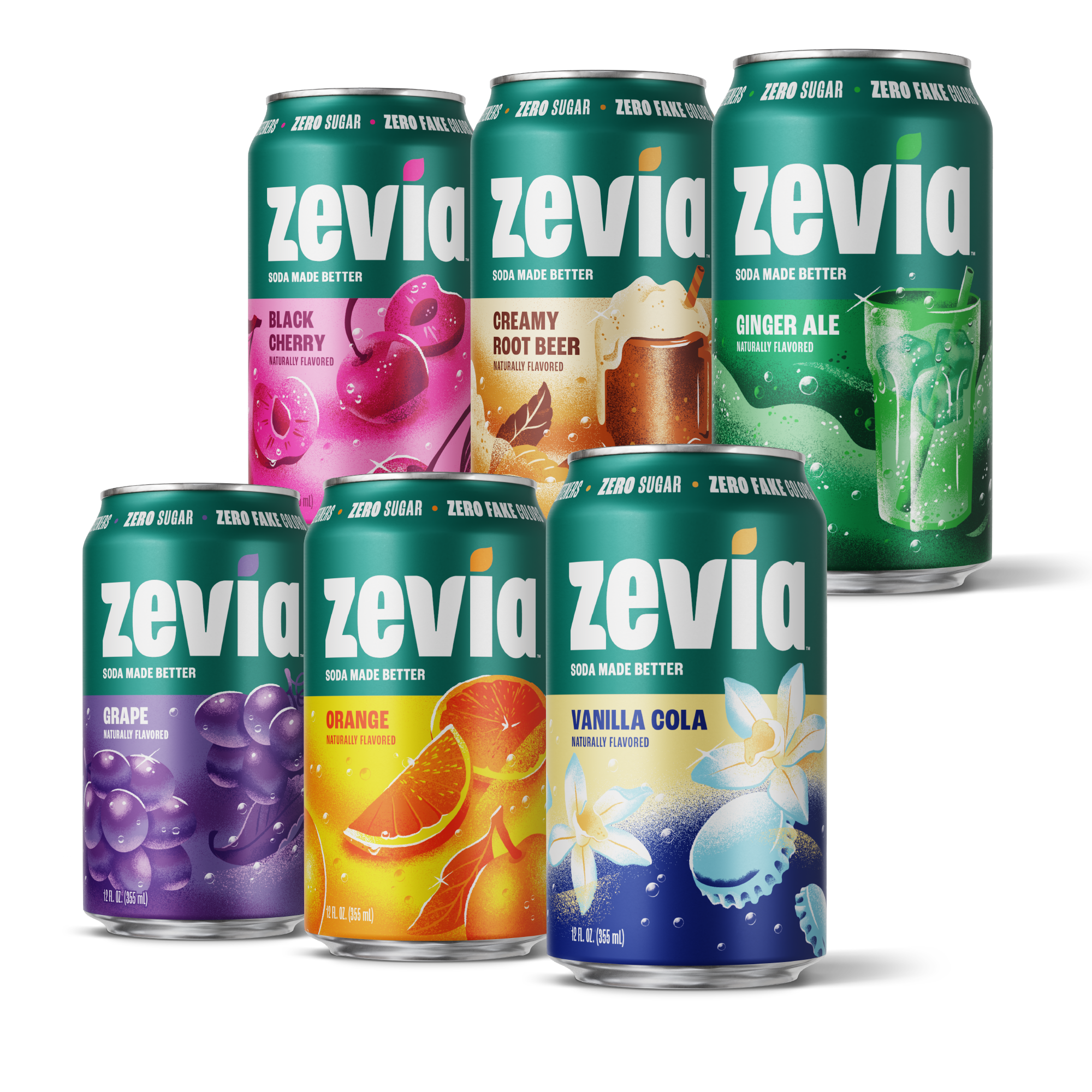 Pack varié de sodas arc-en-ciel à 6 saveurs